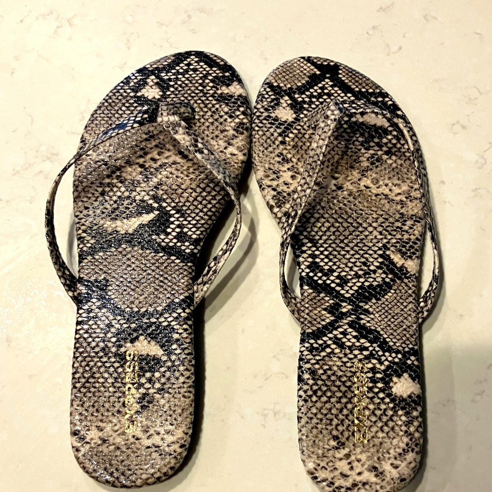 Express Snakeskin Pattern Sandals